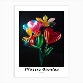 Bright Inflatable Flowers Poster Bleeding Heart 3 Art Print