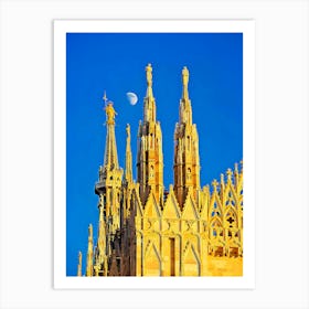 Detail Of Cathedral Of Milan Art Print