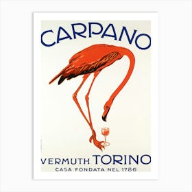 Vintage Carpano Vermuth Torino Art Print