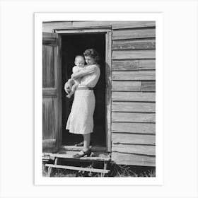 Wife And Child Of Day Laborers, Sugarcane Fields Near New Iberia, Louisiana By Russell Lee Art Print