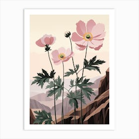 Flower Illustration Anemone 3 Art Print