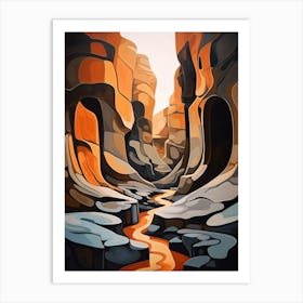 Canyon Abstract Minimalist 9 Art Print