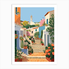 Algarve, Portugal, Graphic Illustration 1 Art Print