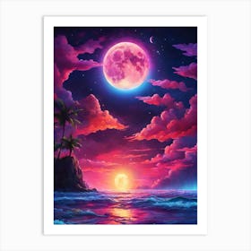 Full Moon In The Sky 4 Art Print