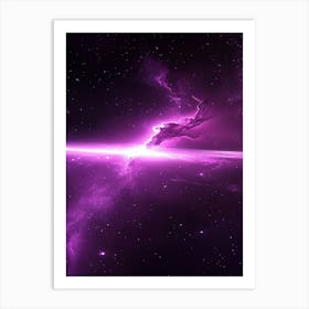 Purple Space Wallpaper Art Print