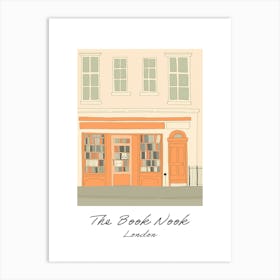 London The Book Nook Pastel Colours 2 Poster Art Print