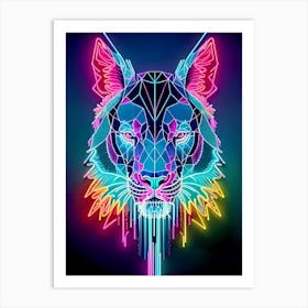 Neon Tiger 1 Art Print