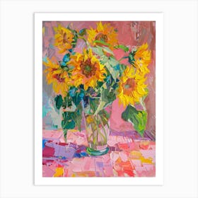 Sunflowers In A Vase 20 Art Print