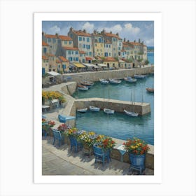 Port Of Saint-Louis Where the Sea Meets the Sky Art Print