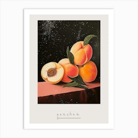 Art Deco Peaches Poster Art Print