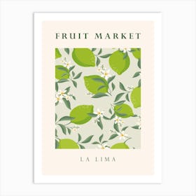 Kitchen Fruit Market - Limes Art Print