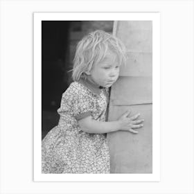 Migrant Child Standing In Doorway Of Trailer, Edinburg, Texas By Russell Lee Art Print