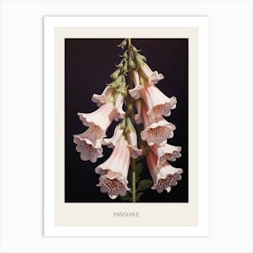 Floral Illustration Foxglove 1 Poster Art Print