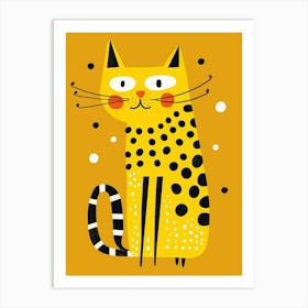 Yellow Cat 5 Art Print