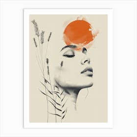 Woman'S Face Art Print