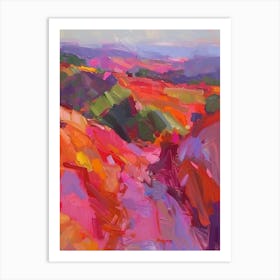 Landscape In Pink And Orange Art Print