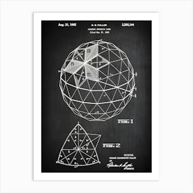 Geometric Dome, Geometric Blueprint, Geometric Print, Geometric Wall Art, Geometric Patent, Geometric Poster, Geometric Decor,Cc1441 Art Print