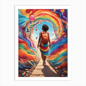 Rainbow Tunnel Art Print