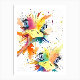 Crazy Ostrich 5 Art Print