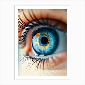 Close Up Of A Blue Eye Art Print