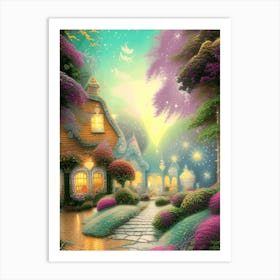 Fairytale Village and House Art Print