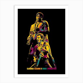 Bruce Springsteen and Clarence Clemons Art Print