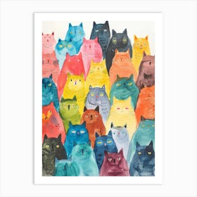 Many Cats Art Print