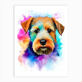 Welsh Terrier Rainbow Oil Painting Dog Art Print