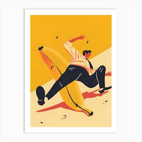 Banana Man Illustration Art Print