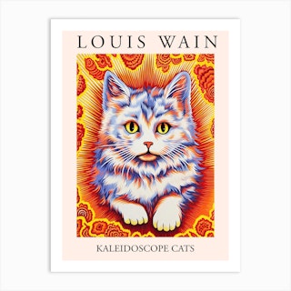 Louis Wain Kaleidoscope Cat Print Poster – Art Unlimited