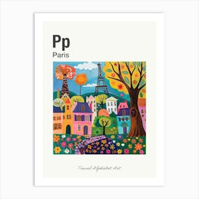 Kids Travel Alphabet  Paris 4 Art Print