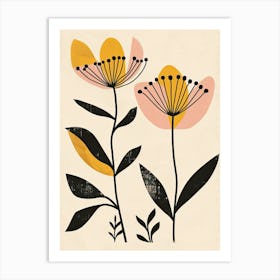 Turin Flower Market Boho Minimalist Style 1 Art Print