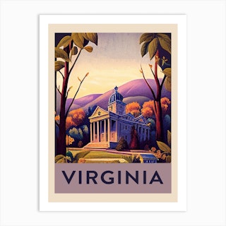 Virginia Vintage Travel Poster Art Print