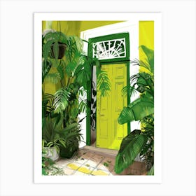 Green Door Art Print