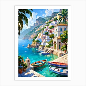 Of A Fishing Village Art Print