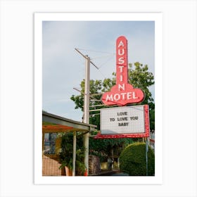 Austin Motel on Film Art Print