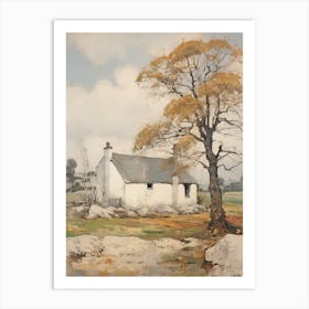 Small Cottage Countryside Farmhouse Painting 4 Art Print