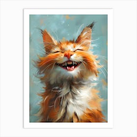 Funny Cat Painting 1 Art Print