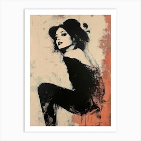 'Louise' Vintage Painting Woman Art Print