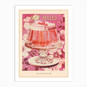 Pastel Pink Jelly Retro Collage 3 Poster Art Print