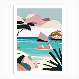 Ile Aux Nattes Madagascar Muted Pastel Tropical Destination Art Print