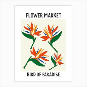 Flower Market Poster Bird Of Paradise Art Print