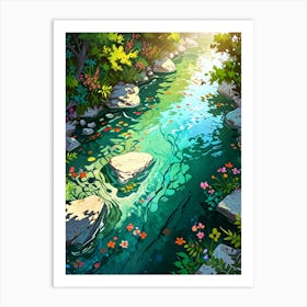 River In The Forest 1 Art Print