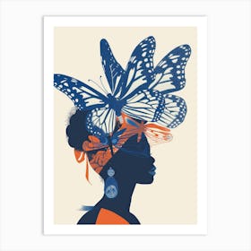 Butterfly Woman 3 Art Print