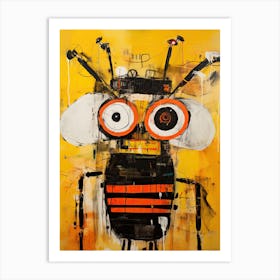 Neo-Expressionist Wings: Bee Robo Art Print