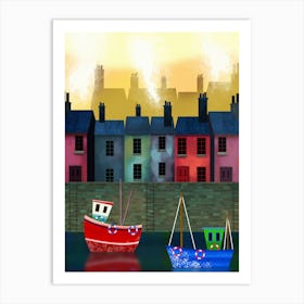 Seaside Town 2 Art Print