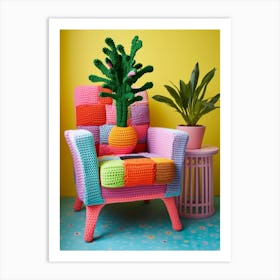 Dolls House Crochet Chair 3  Art Print