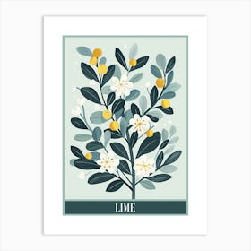 Lime Tree Flat Illustration 7 Poster Art Print