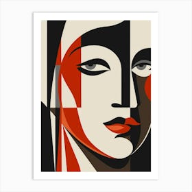 Abstract Portrait Of A Woman 98 Art Print