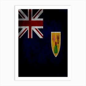 Turks And Caicos Islands Flag Texture Art Print